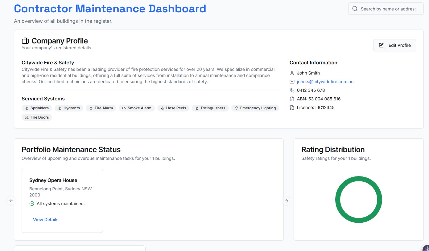 Contractor Dashboard Snippet